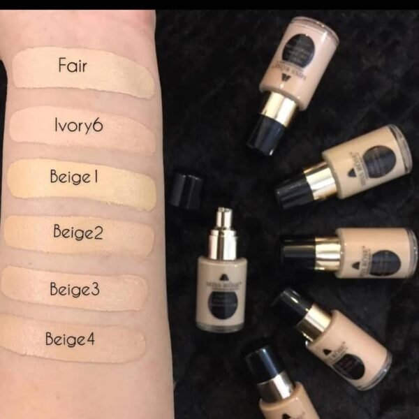 Miss Rose Long-Lasting Oil-Free Full Coverage Liquid Foundation – Deep Whitening & Moisturizing Formula