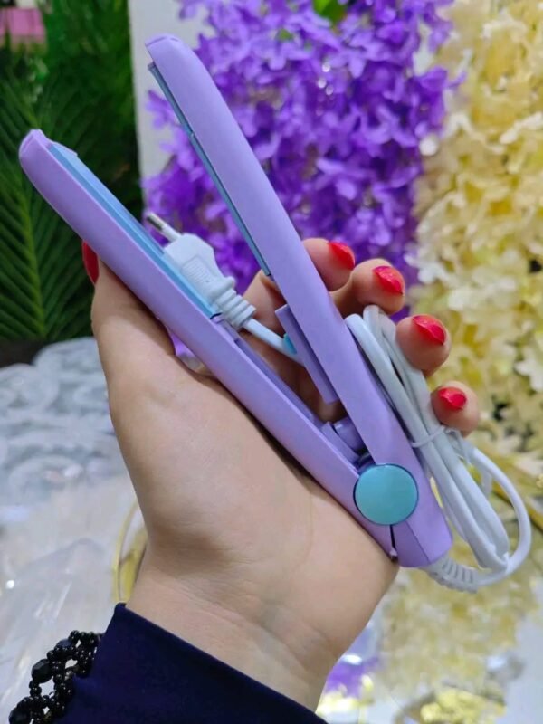 Ceramic Mini 2-in-1 Hair Curler & Straightener – Quick Styling, Travel-Friendly